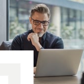 businessman working on a laptop