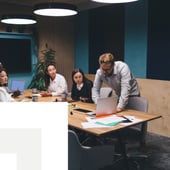 Team meeting around a table