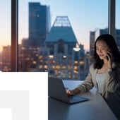 Businesswoman on a phone call