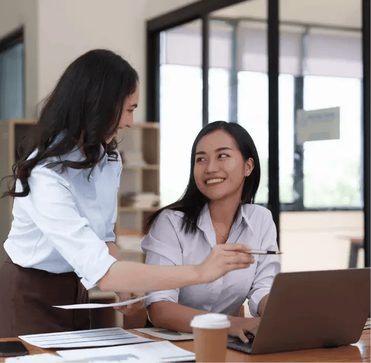 Businesswomen in discussion