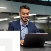 Businessman with laptop